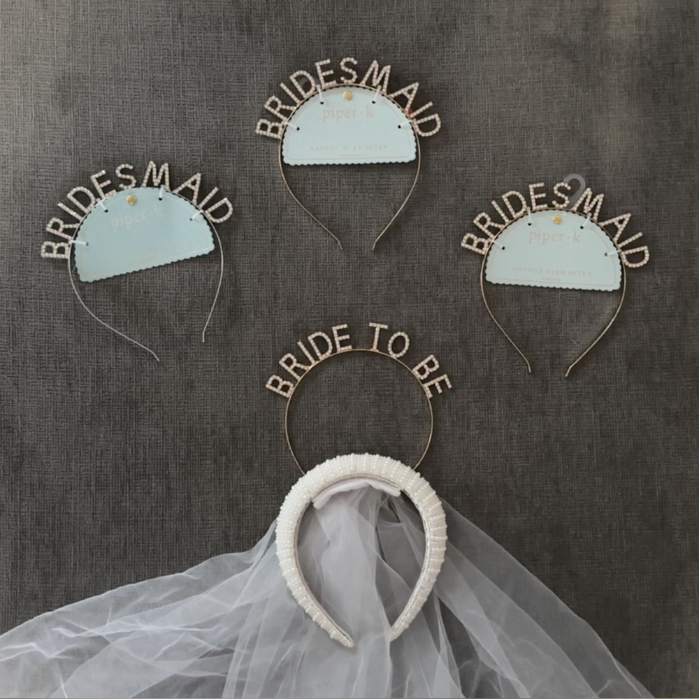Set of 5 Wedding Party Headbands